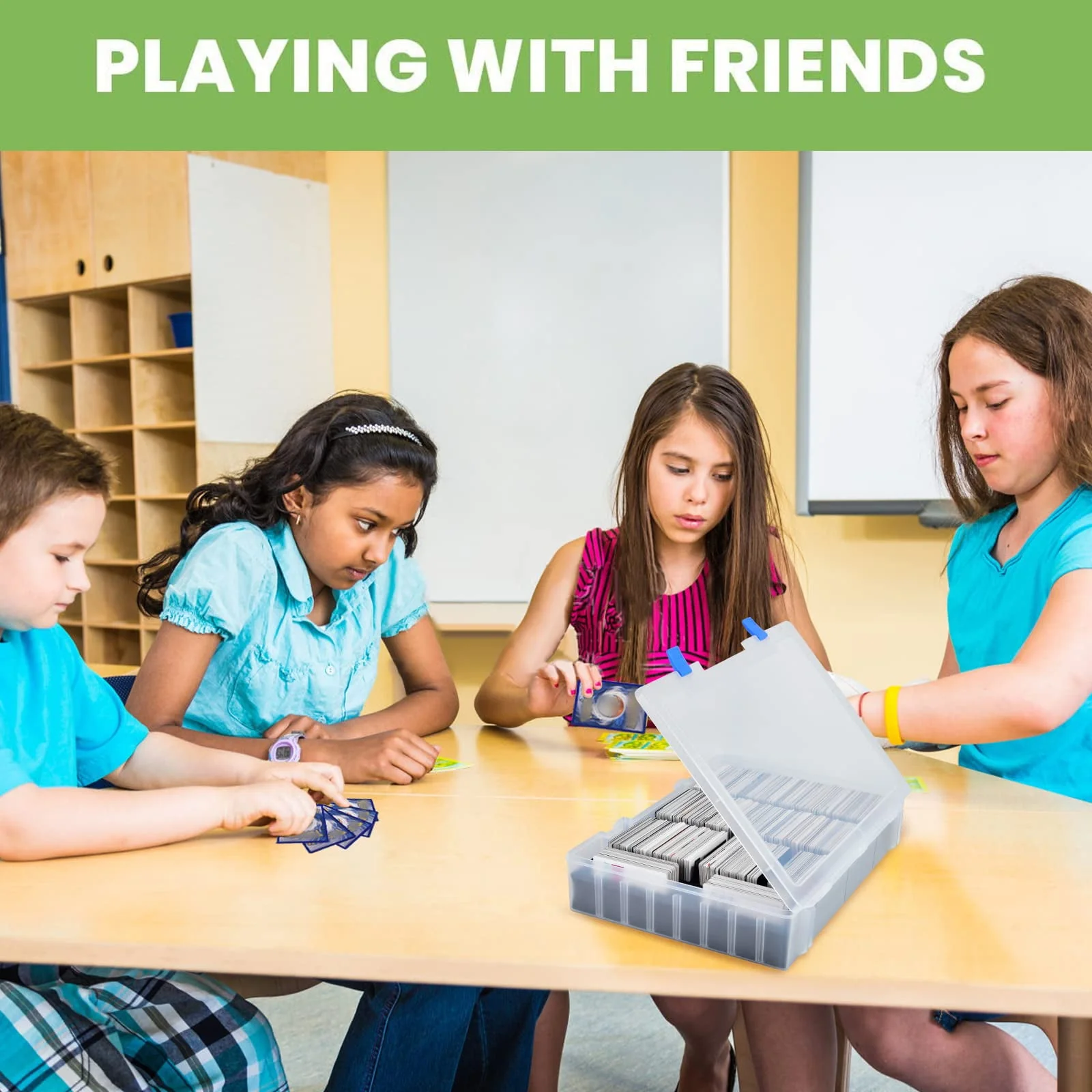 2200+ Trading Cards Holder Case for C.A.H/for MTG Deck Box Cards, Transparent-Box Only