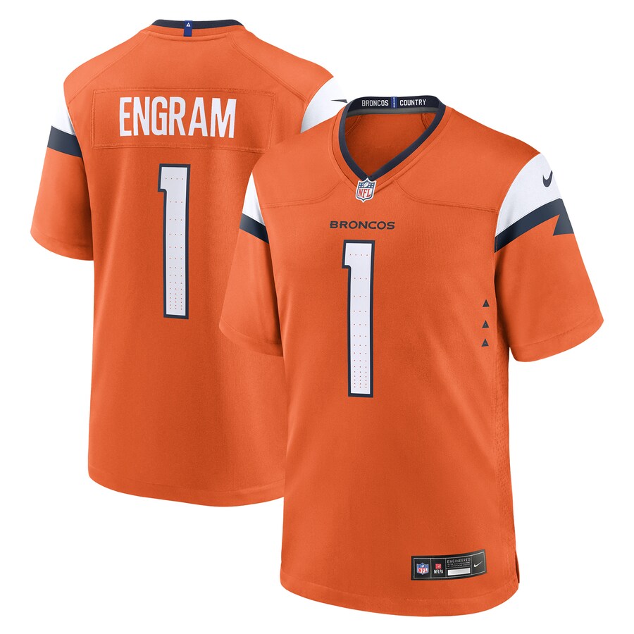 Men's Denver Broncos Evan Engram Nike Orange Team Game Jersey