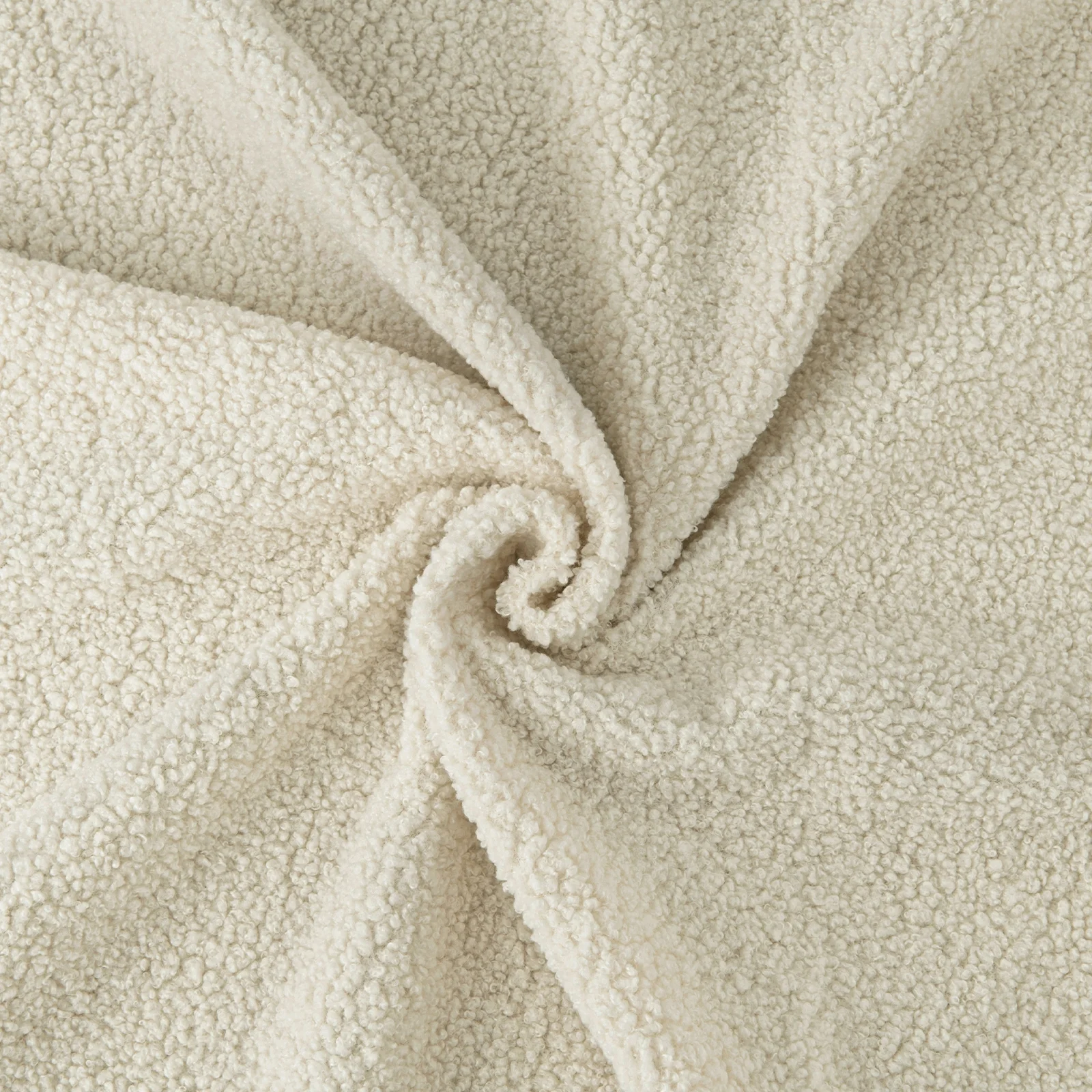 Furniliving Tufted Button Wingback Chair Upholstered Sherpa Accent Chair with Wide Arm Modern Leisure Club Chair, Lvory white - Curated Treasures Market