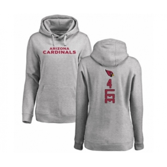 Football Women's Arizona Cardinals #4 Andy Lee Ash Backer Pullover Hoodie