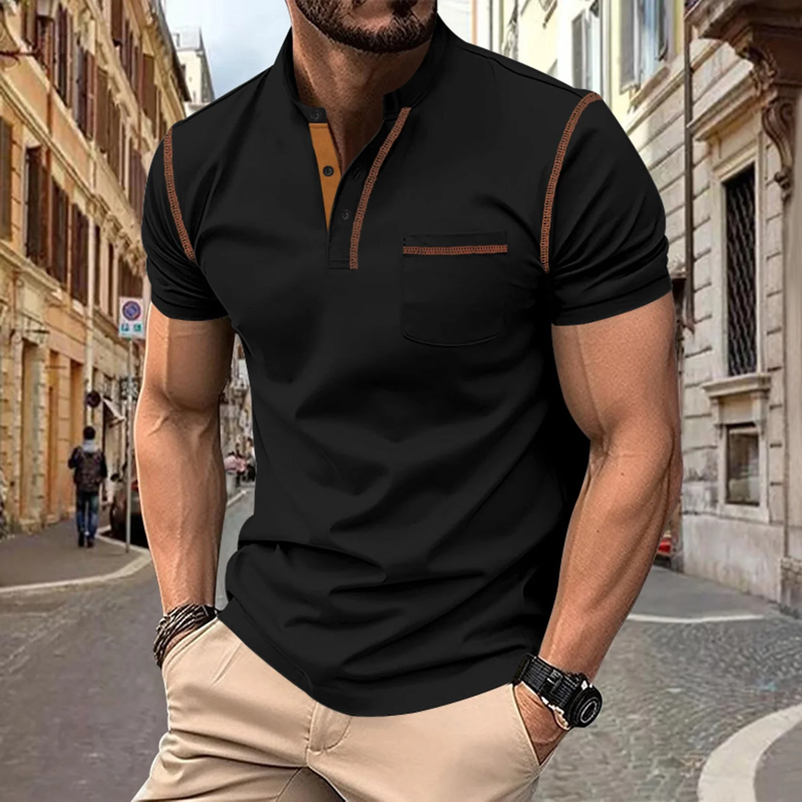 JHLZHS for Fatherpurple Shirts for Men Men's Short Sleeve T Shirt Summer Casual Solid Holiday Shirts Tops Formal Shirts for Menfor Husband Gifts for Birthdaymens Long Sleeve Shirt - Curated Treasures Market