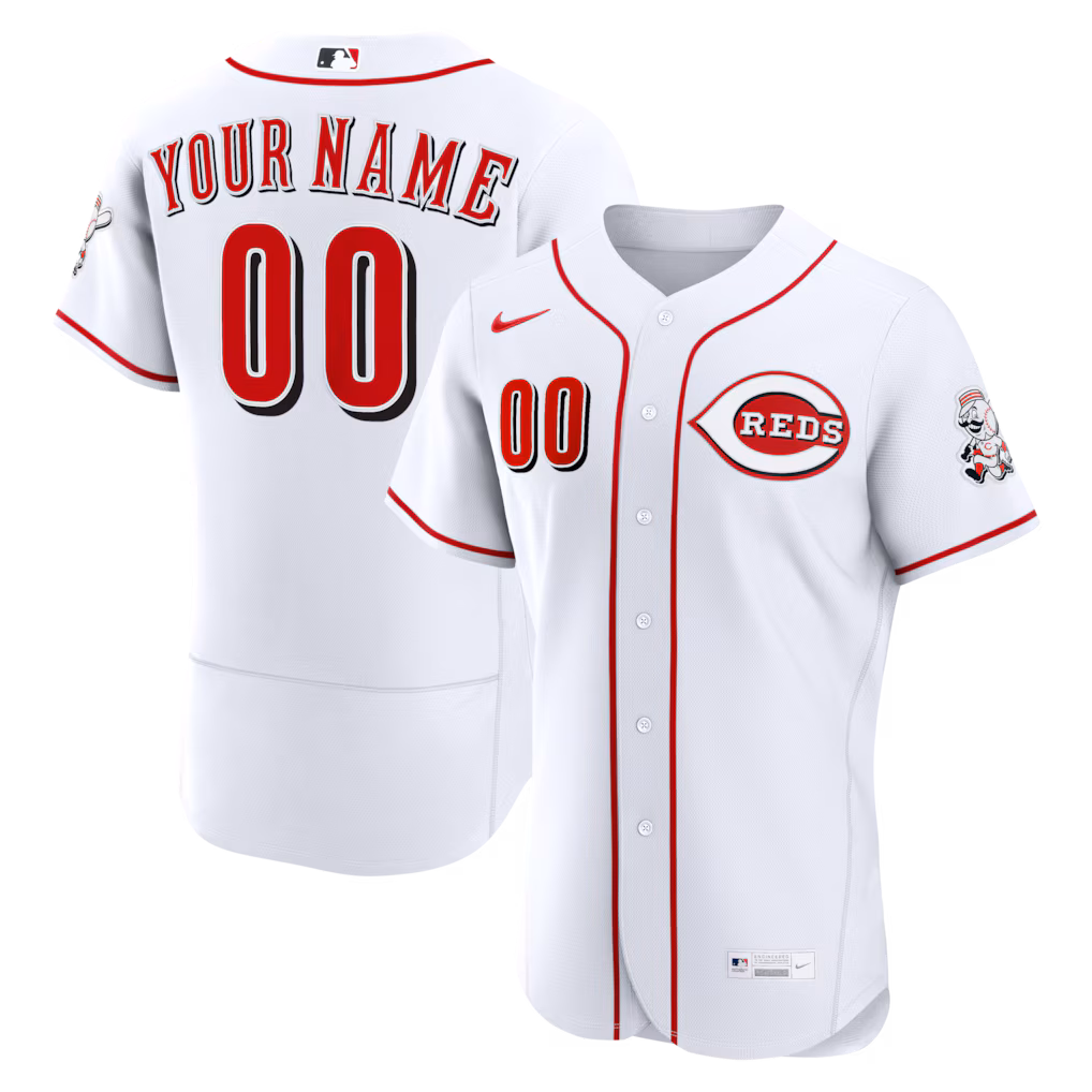 Men's Cincinnati Reds Nike White Home Authentic Custom Jersey