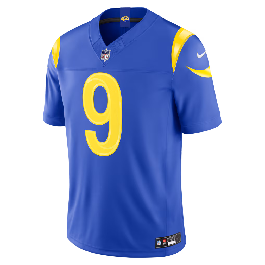 Men's Los Angeles Rams Matthew Stafford Nike Royal Team Vapor F.U.S.E. Stitched Limited Jersey