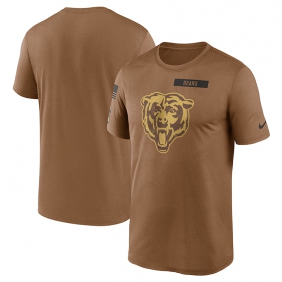 Men's Chicago Bears 2023 Brown Salute To Service Legend Performance T Shirt