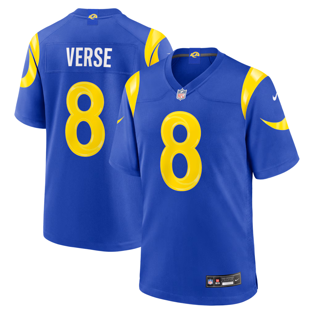 Men's Los Angeles Rams Jared Verse Nike Royal Team Game Player Jersey