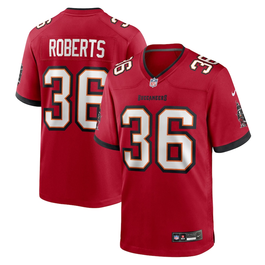 Men's Tampa Bay Buccaneers J. J. Roberts Nike Red Team Game Jersey