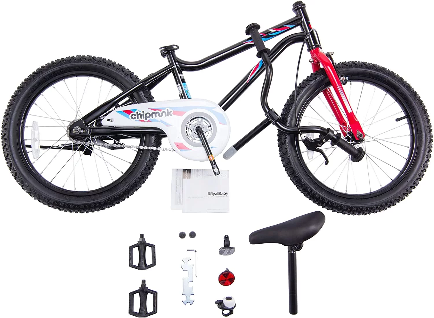 RoyalBaby Chipmunk Kids Bike Boys Girls 18 Inch Bicycle with Kickstand Blue