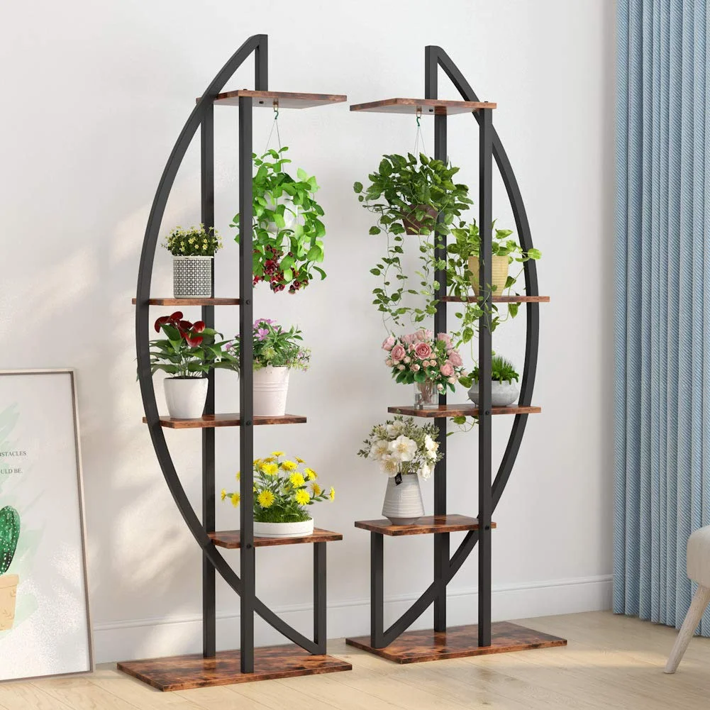 5-Tier Plant Stand Pack of 2, Display Shelf Flower Rack for Home Garden - Curated Treasures Market