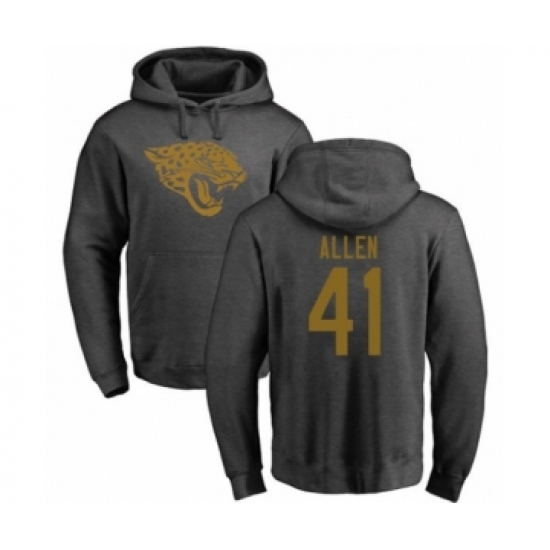 Football Jacksonville Jaguars #41 Josh Allen Ash One Color Pullover Hoodie