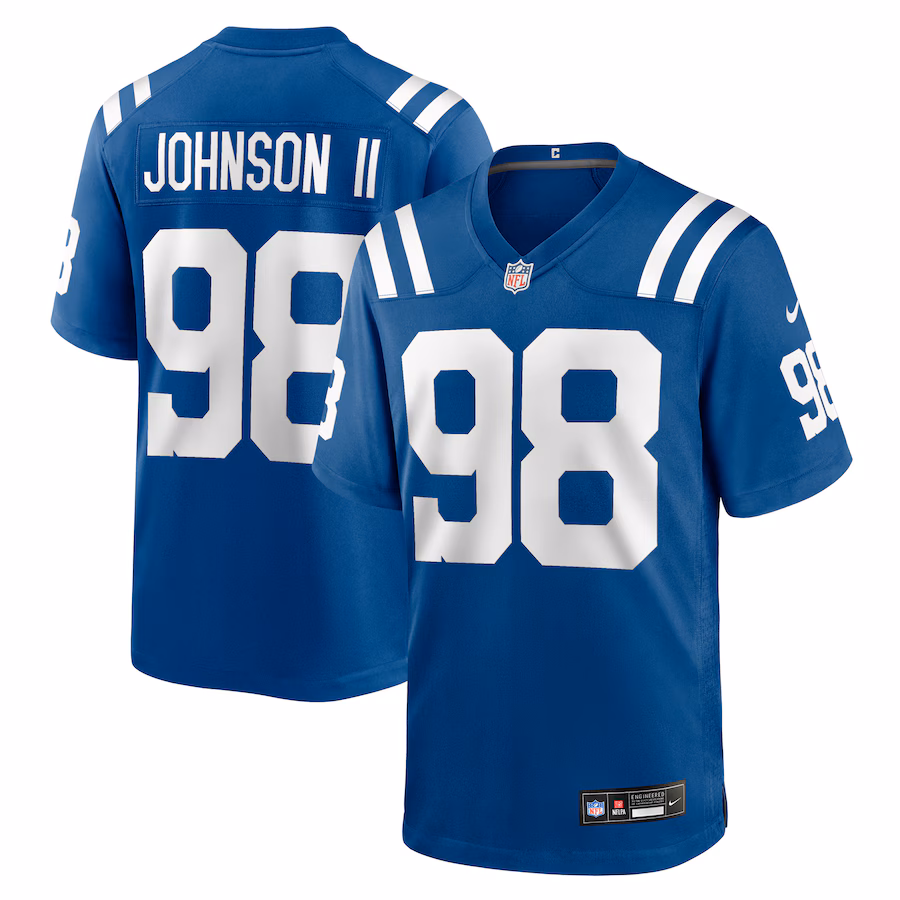 Men's Indianapolis Colts Eric Johnson II Nike Royal Team Game Jersey
