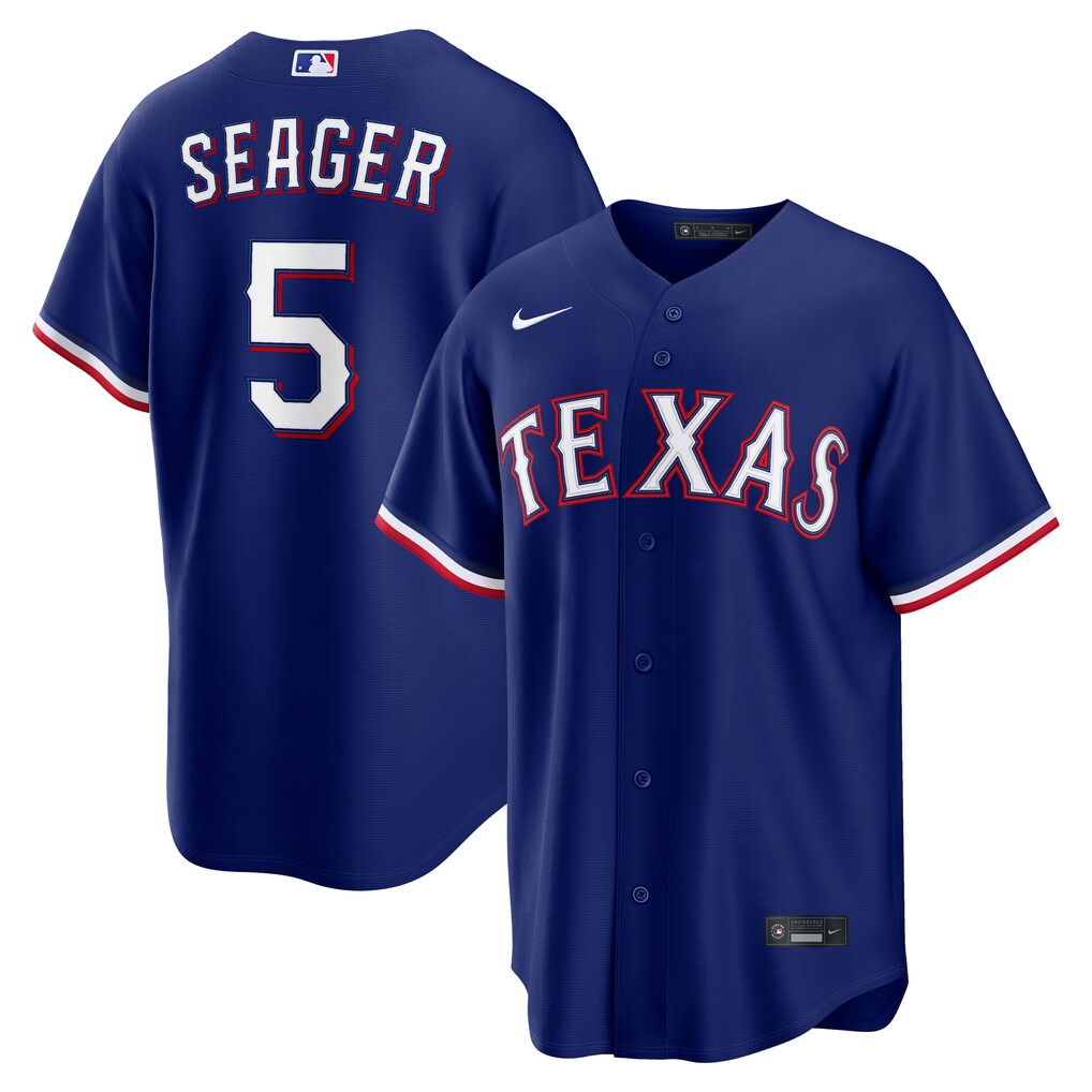 Men's Texas Rangers Corey Seager Nike Royal Alternate 2 Replica Jersey