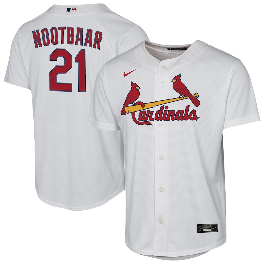 Youth St. Louis Cardinals Lars Nootbaar Nike White Home Replica Player Jersey