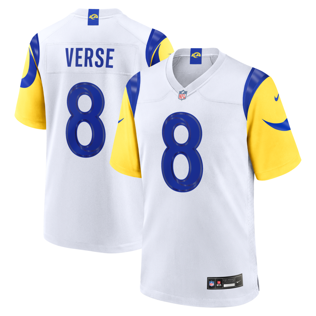 Men's Los Angeles Rams Jared Verse Nike White White Game Player Jersey