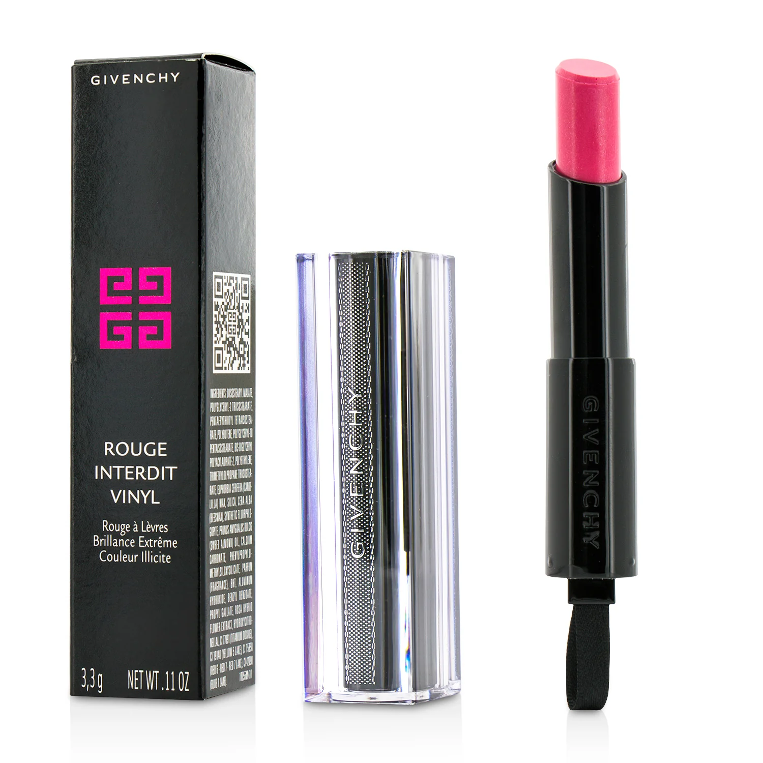 Givenchy Rouge Interdit Vinyl Extreme Shine Lipstick - # 07 Fuchsia Illicite  3.3g/0.11oz