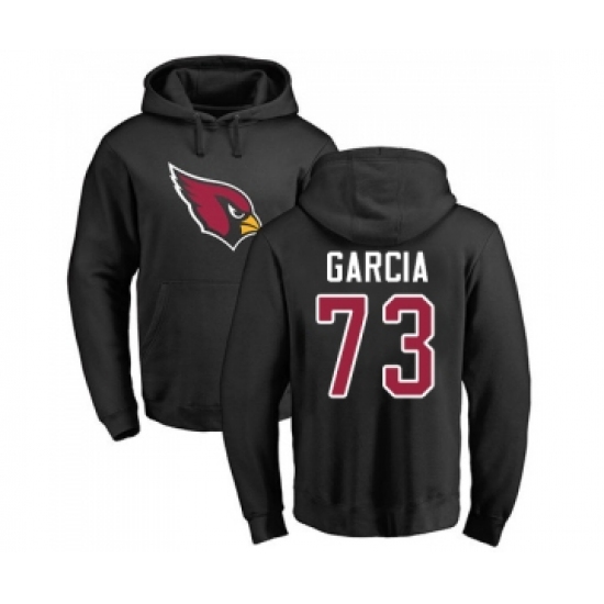 Football Arizona Cardinals #73 Max Garcia Black Name & Number Logo Pullover Hoodie