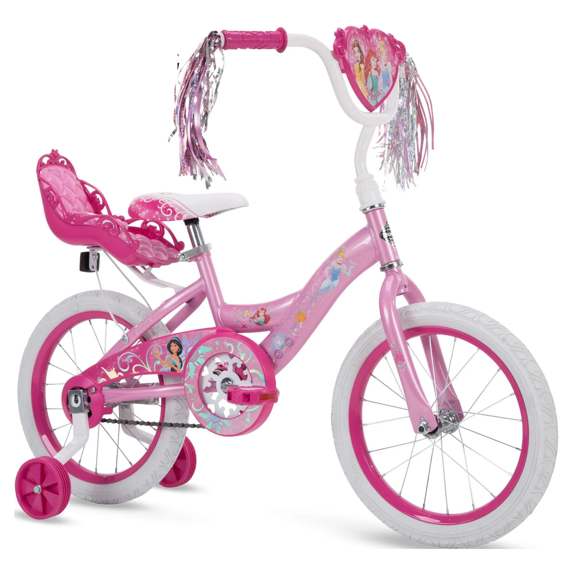 Disney Princess Girls' 16 Sidewalk Bike with Training-Wheels by Huffy , Pink