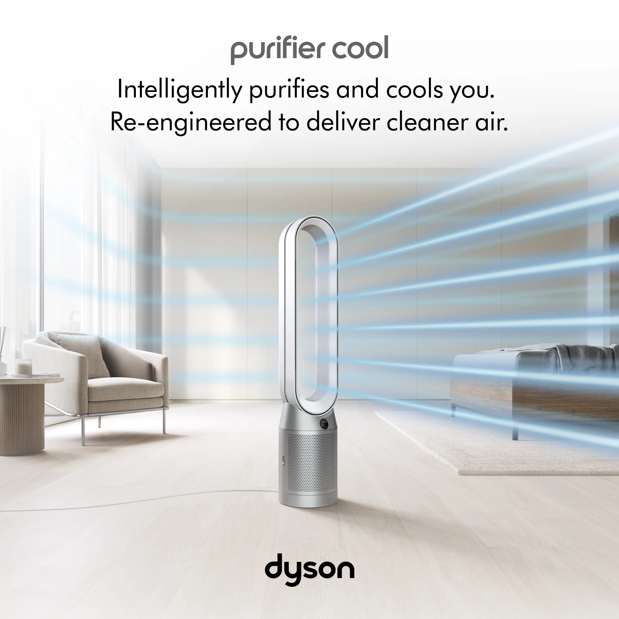 Dyson TP07 Purifier Cool Connected Tower Fan | White | New