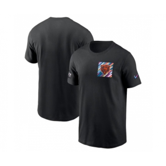 Men's Chicago Bears Black 2023 Crucial Catch Sideline Tri-Blend T-Shirt