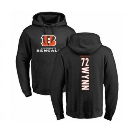 Football Cincinnati Bengals #72 Kerry Wynn Black Backer Pullover Hoodie