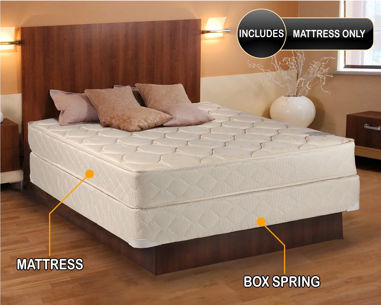 Dream Sleep Comfort Classic Gentle Firm Two-Sided King Mattress Only - Fully Assembled. Orthopedic Type. Sleep Support System. Superior Quality. Long Lasting by Dream Solutions USA