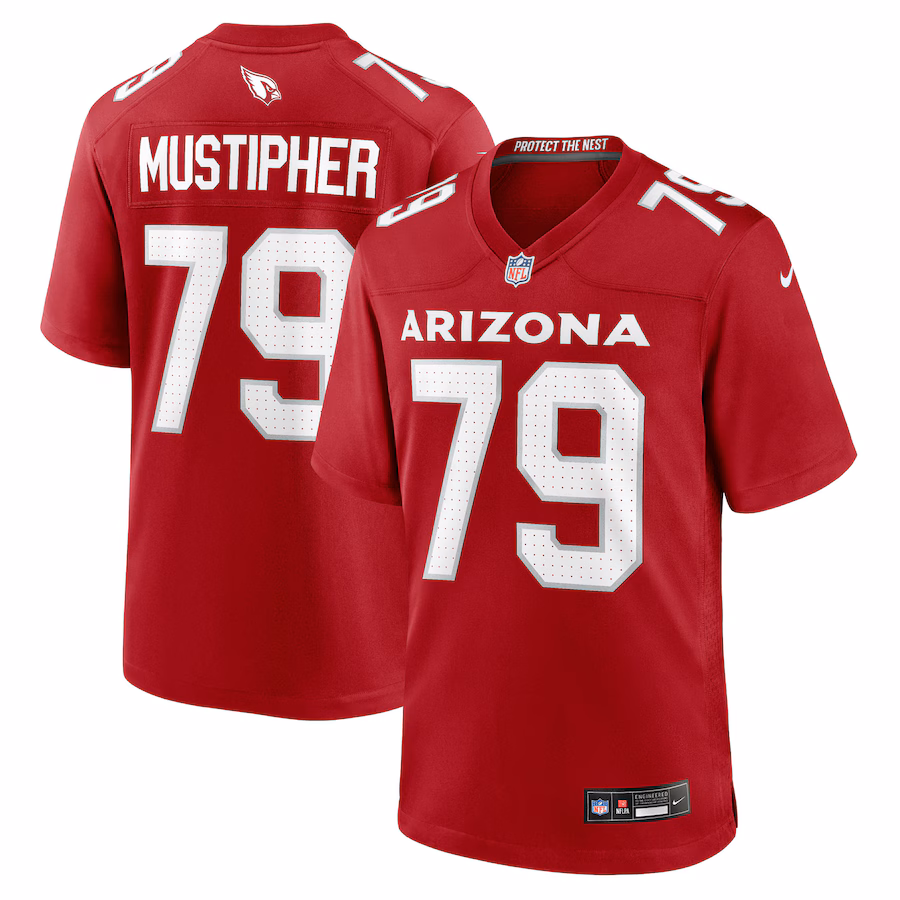 Men's Arizona Cardinals PJ Mustipher Nike Cardinal Team Game Jersey