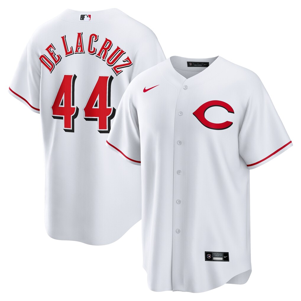Men's  Cincinnati Reds Elly De La Cruz Nike White Alternate 2 Replica Jersey
