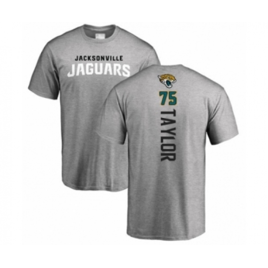 Football Jacksonville Jaguars #75 Jawaan Taylor Ash Backer T-Shirt