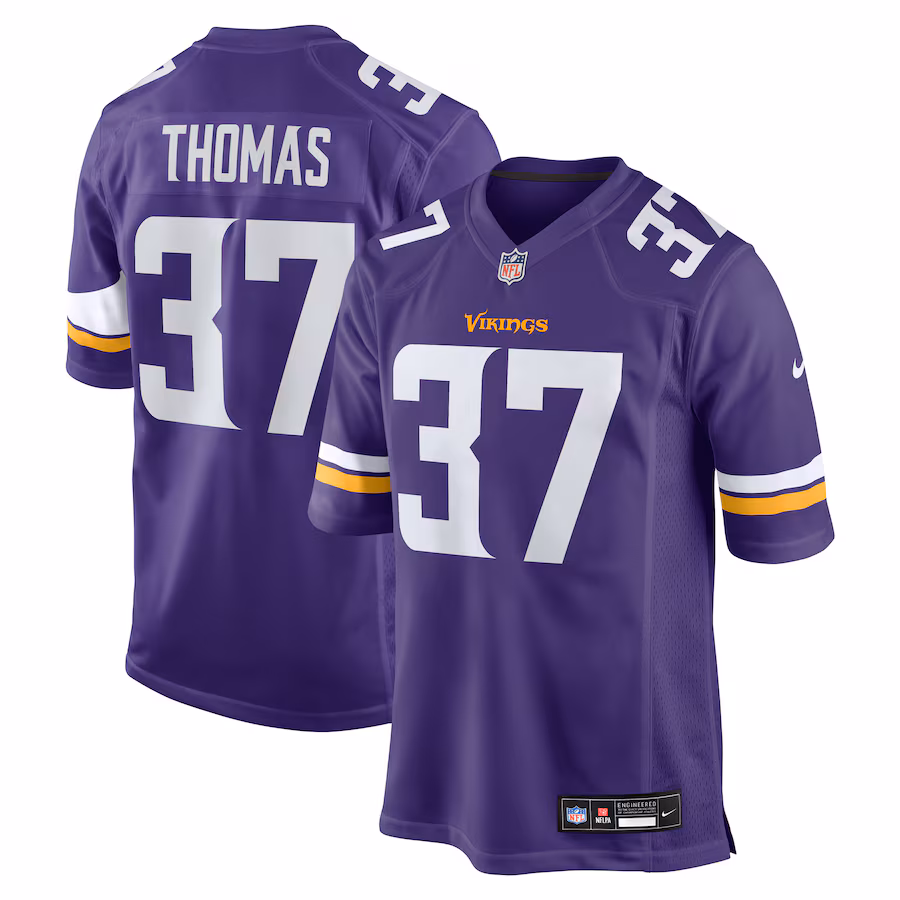 Men's Minnesota Vikings Tavierre Thomas Nike Purple Team Game Jersey