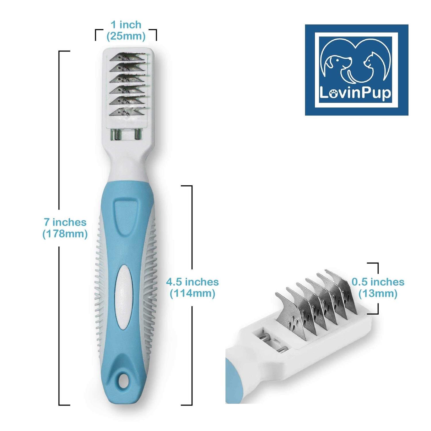 LovinPup Pet Mat Remover Easily removes Mats Professionally from your DOGS & CATS and Straightens Tuft & Knotted Pet hair. Extremely Gentle on pets