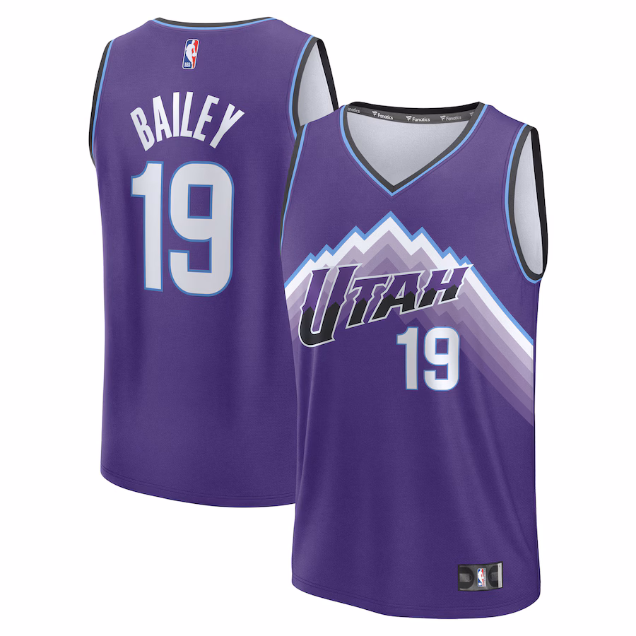 Youth Utah Jazz Ace Bailey Fanatics Purple Fast Break Replica Jersey - Icon Edition