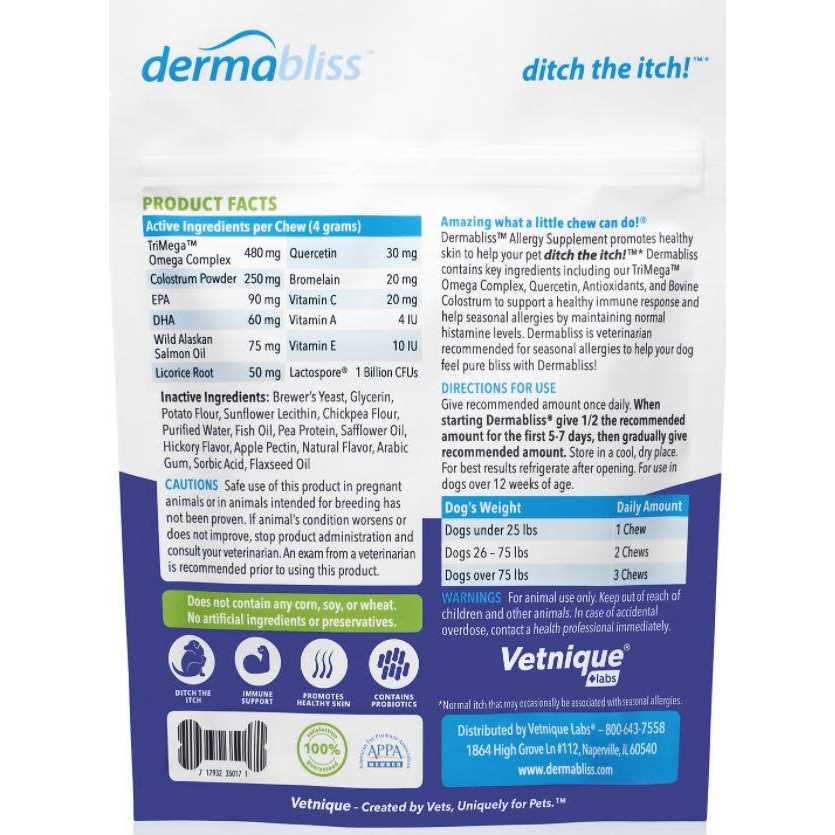 Dermabliss Seasonal Allergy & Immune Soft Chews for Dogs