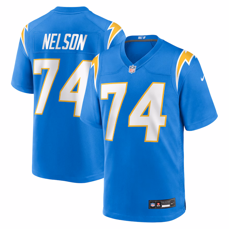 Men's Los Angeles Chargers Ryan Nelson Nike Powder Blue Team Game Jersey