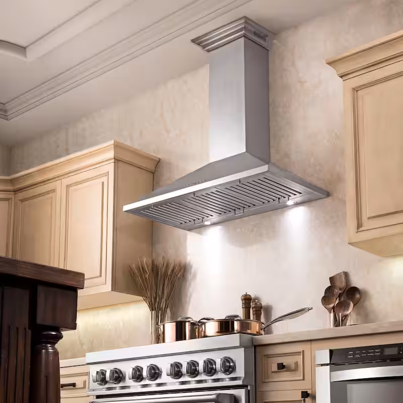 30 in. 400 CFM Ducted Vent Wall Mount Range Hood in Stainless Steel with Built-in CrownSound Bluetooth Speakers