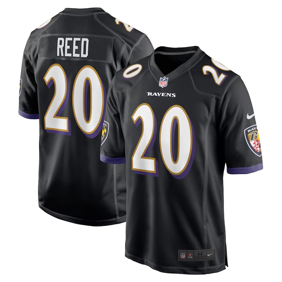Men's Baltimore Ravens Ed Reed Nike Black Retired Player Alternate Game Jersey
