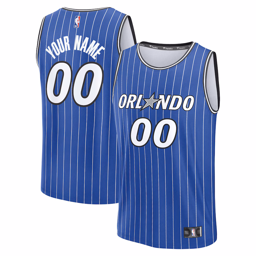 Men's Orlando Magic Fanatics Blue Fast Break Replica Custom Jersey - Icon Edition