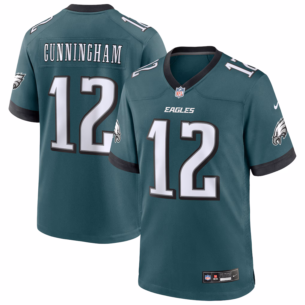 Men's Philadelphia Eagles Randall Cunningham Nike Midnight Green Team Retired Player Game Jersey