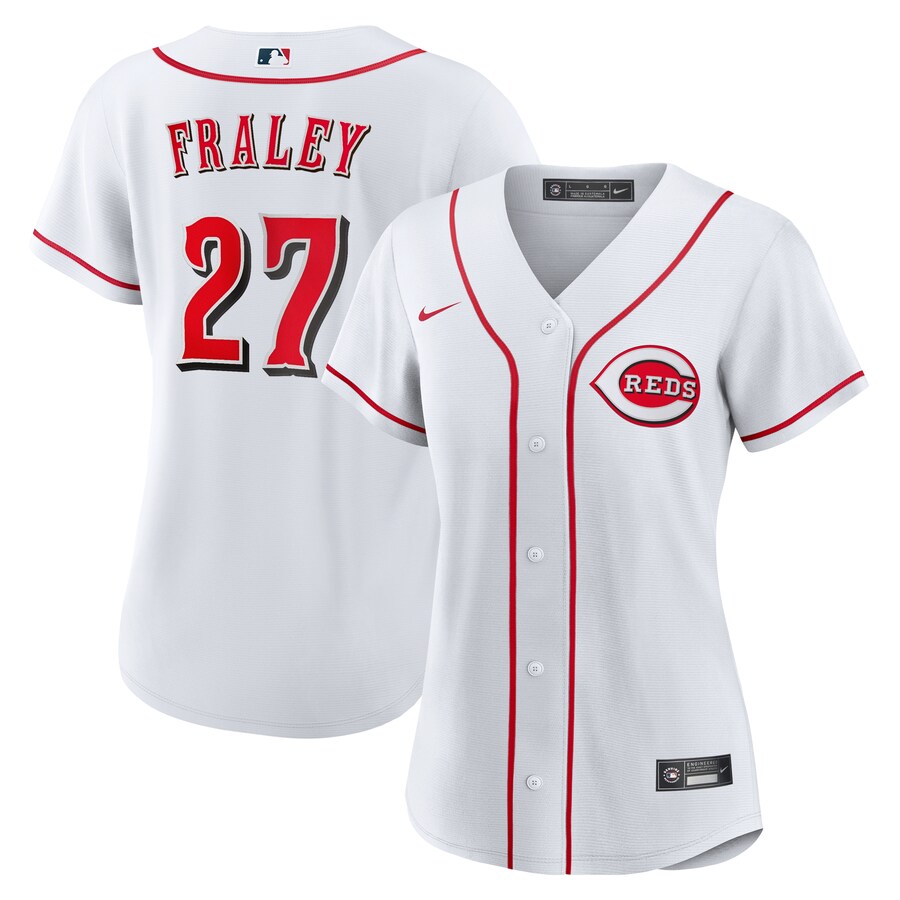 Women's Cincinnati Reds Jake Fraley Nike White Home Replica Jersey