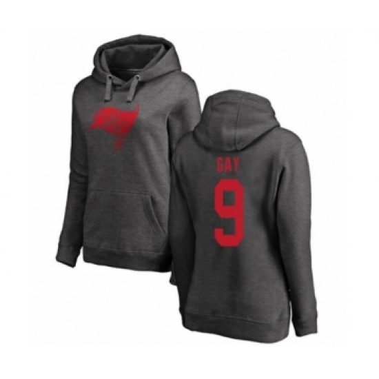 Football Women's Tampa Bay Buccaneers #9 Matt Gay Ash One Color Pullover Hoodie