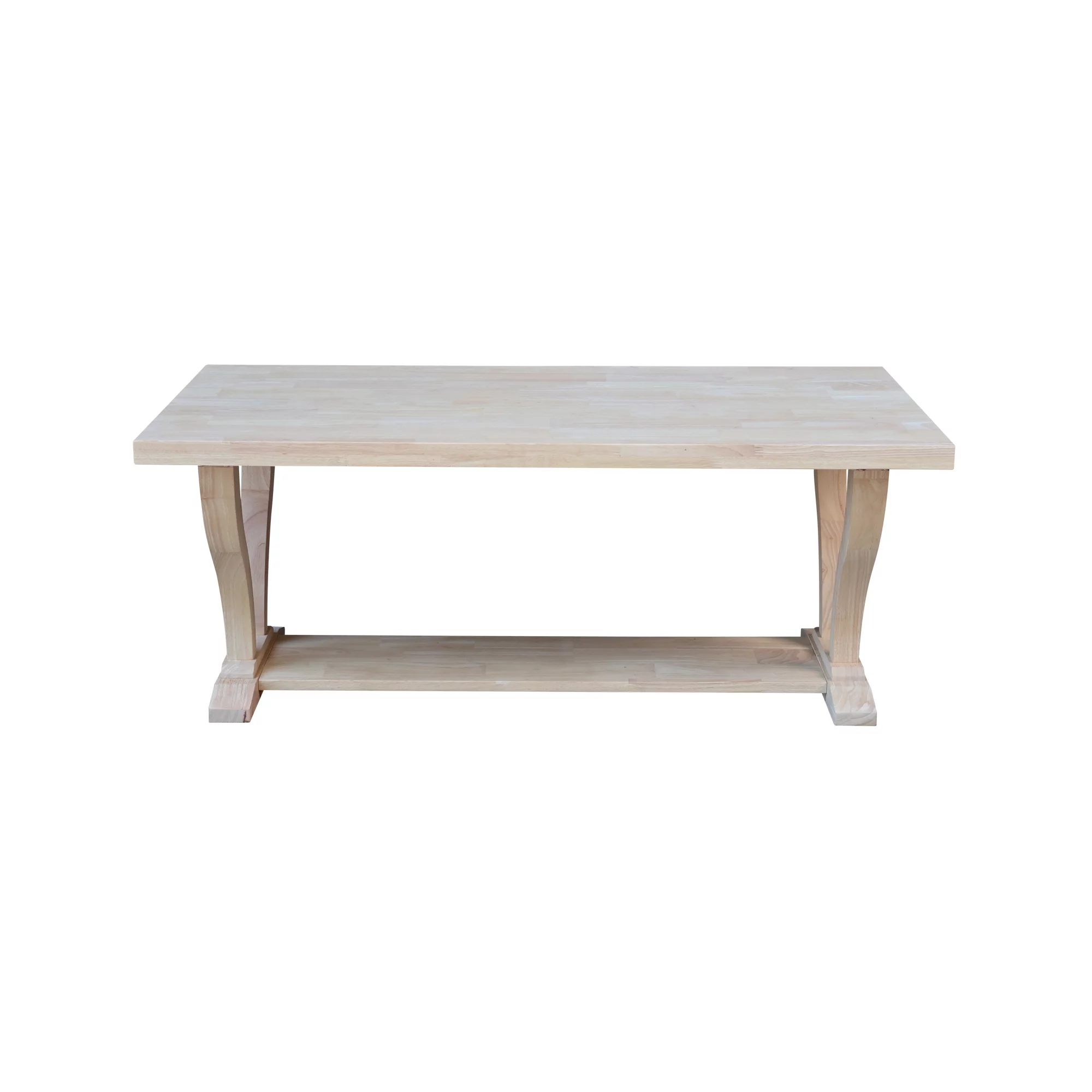 LaCasa Solid Wood Coffee Table - Unfinished - Curated Treasures Market