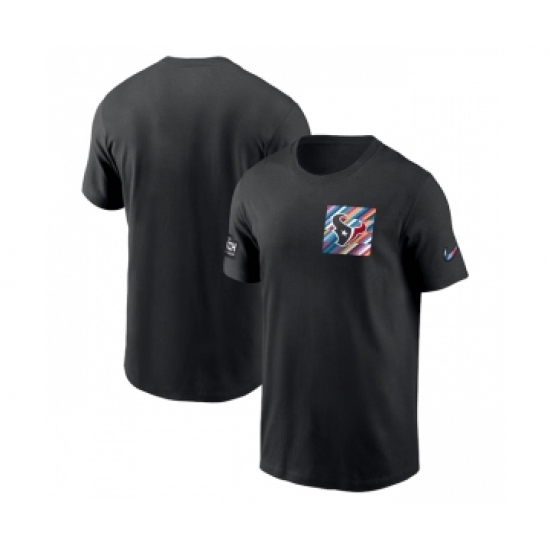 Men's Houston Texans Black 2023 Crucial Catch Sideline Tri-Blend T-Shirt