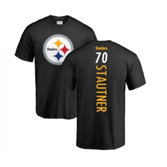Football Pittsburgh Steelers #70 Ernie Stautner Black Backer T-Shirt