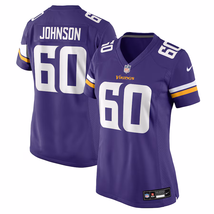 Women's Minnesota Vikings Marcellus Johnson Nike Purple Team Game Jersey