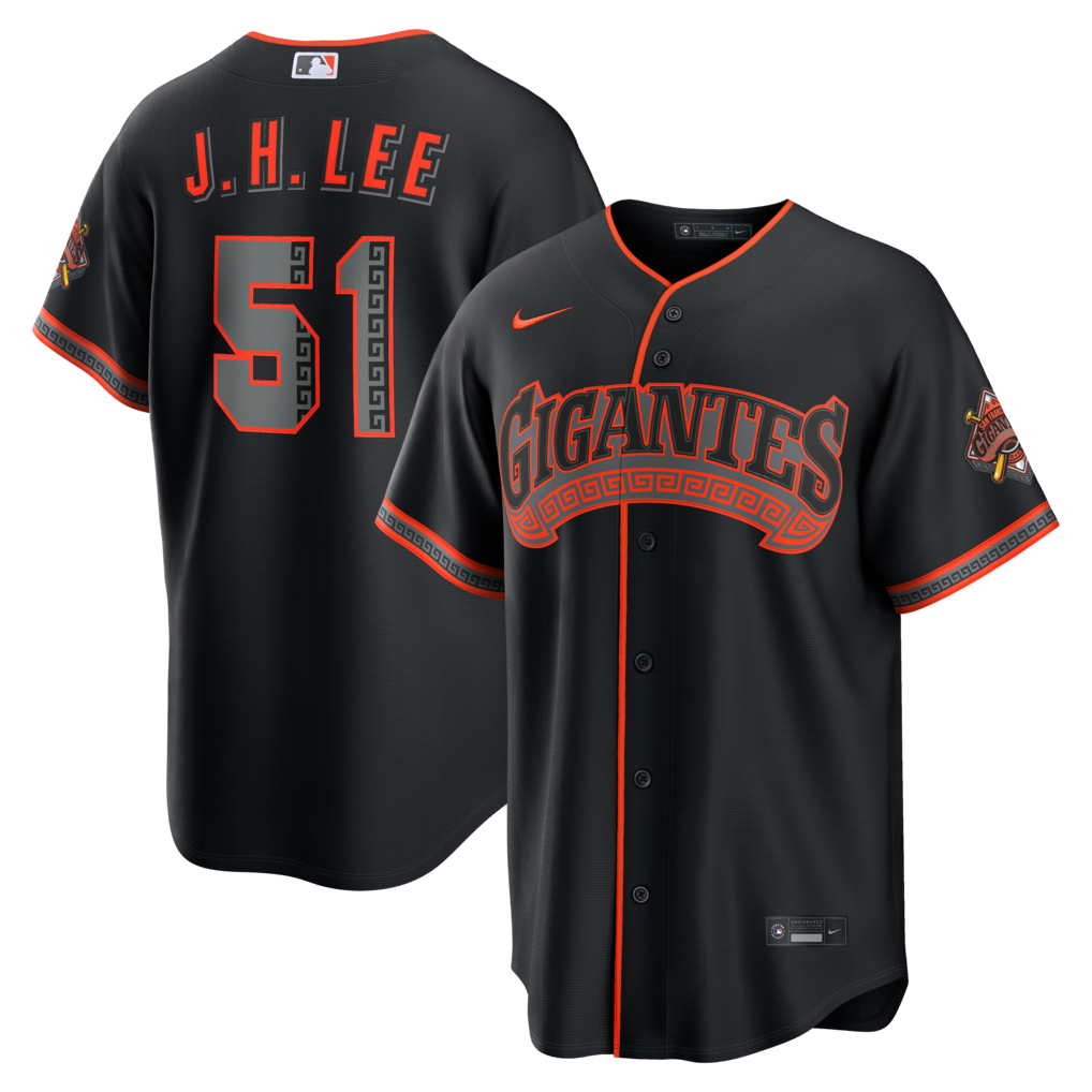 Men's San Francisco Giants Jung Hoo Lee Nike Black Alternate Stadium Jersey