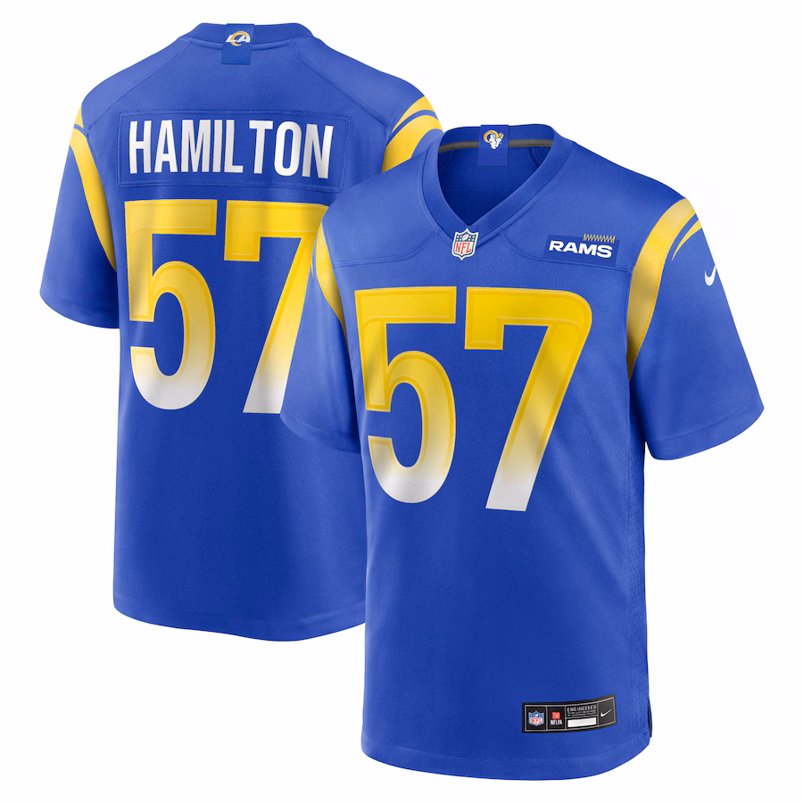 Men's Los Angeles Rams Ty Hamilton Nike Royal Team Game Jersey