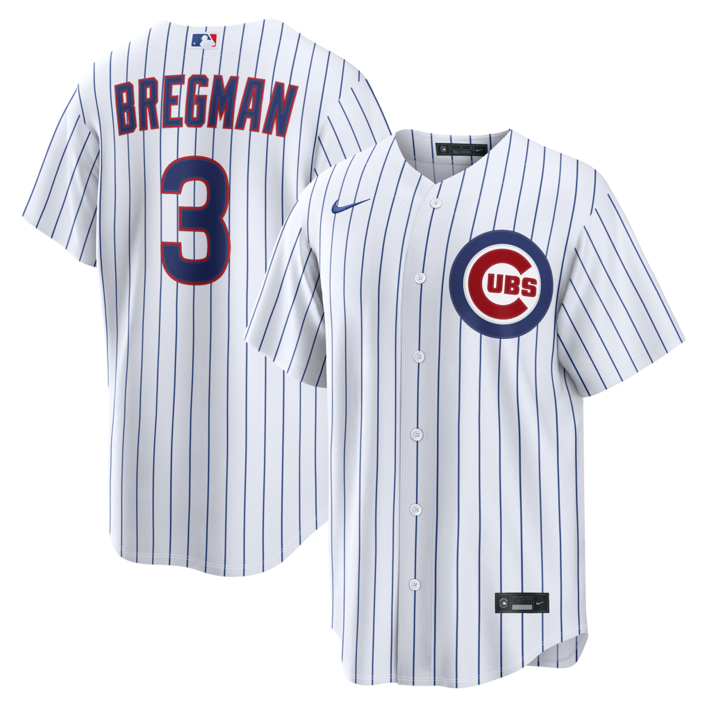 Men's Chicago Cubs Alex Bregman Nike White Home Replica Jersey