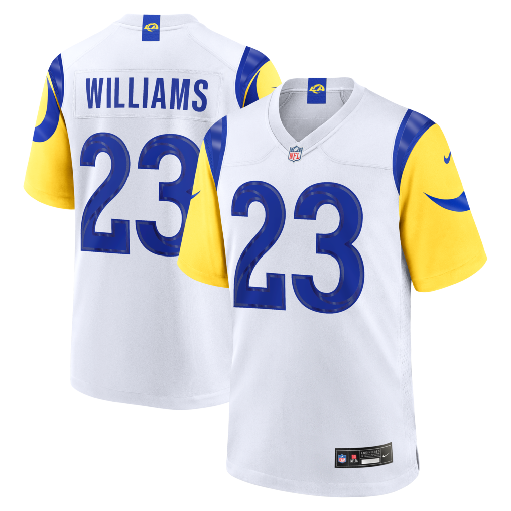 Men's Los Angeles Rams Kyren Williams Nike White White Game Player Jersey
