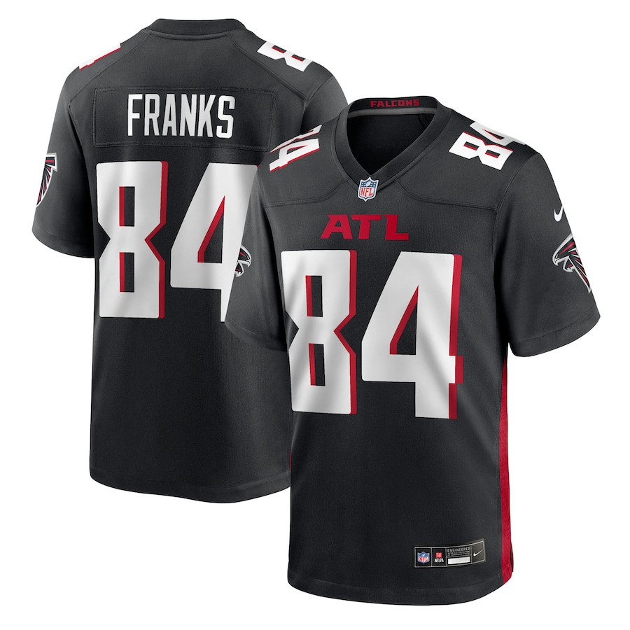 Men's Atlanta Falcons Feleipe Franks Nike Black Team Game Jersey