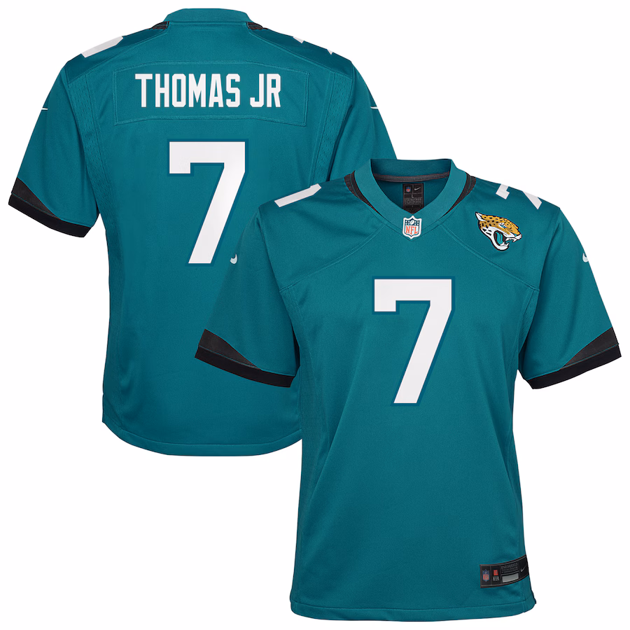 Youth Jacksonville Jaguars Brian Thomas Jr. Nike Teal Team Game Jersey