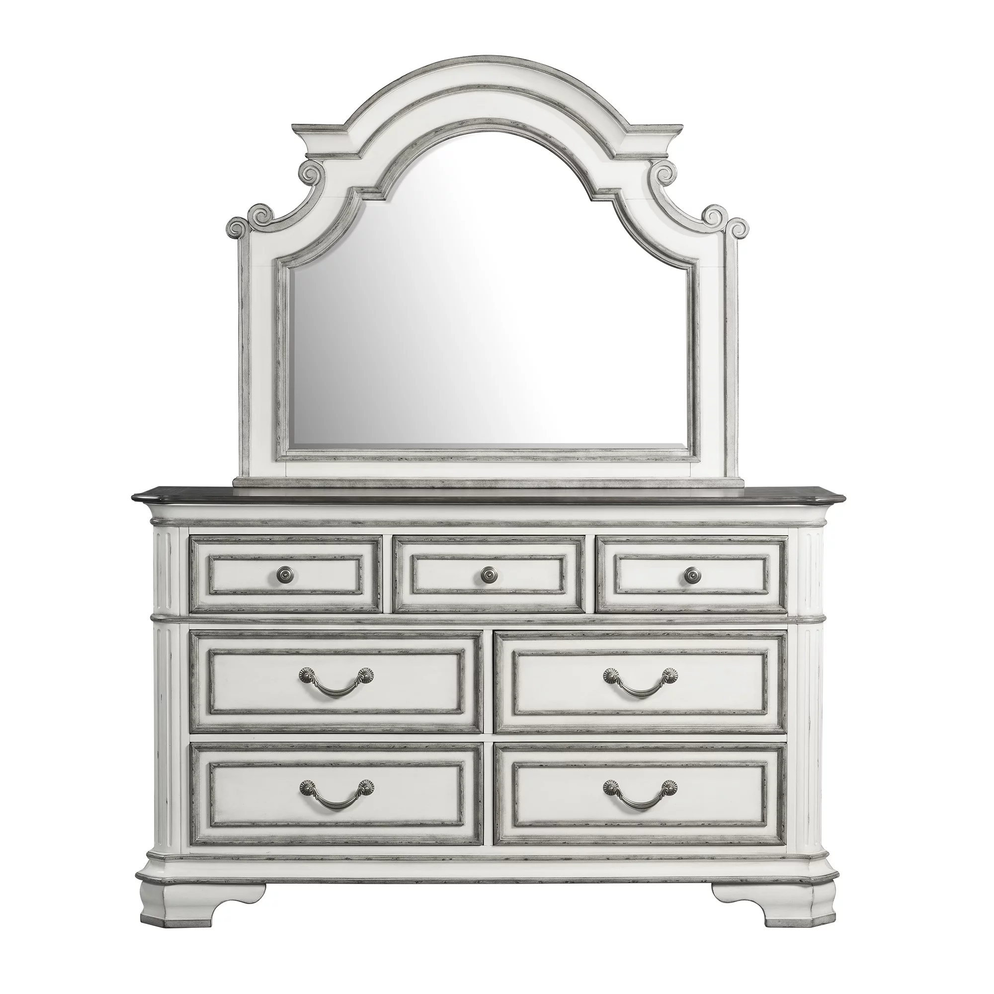 Picket House Furnishings Caroline 7-Drawer Dresser with Mirror Set LH700DRMR
