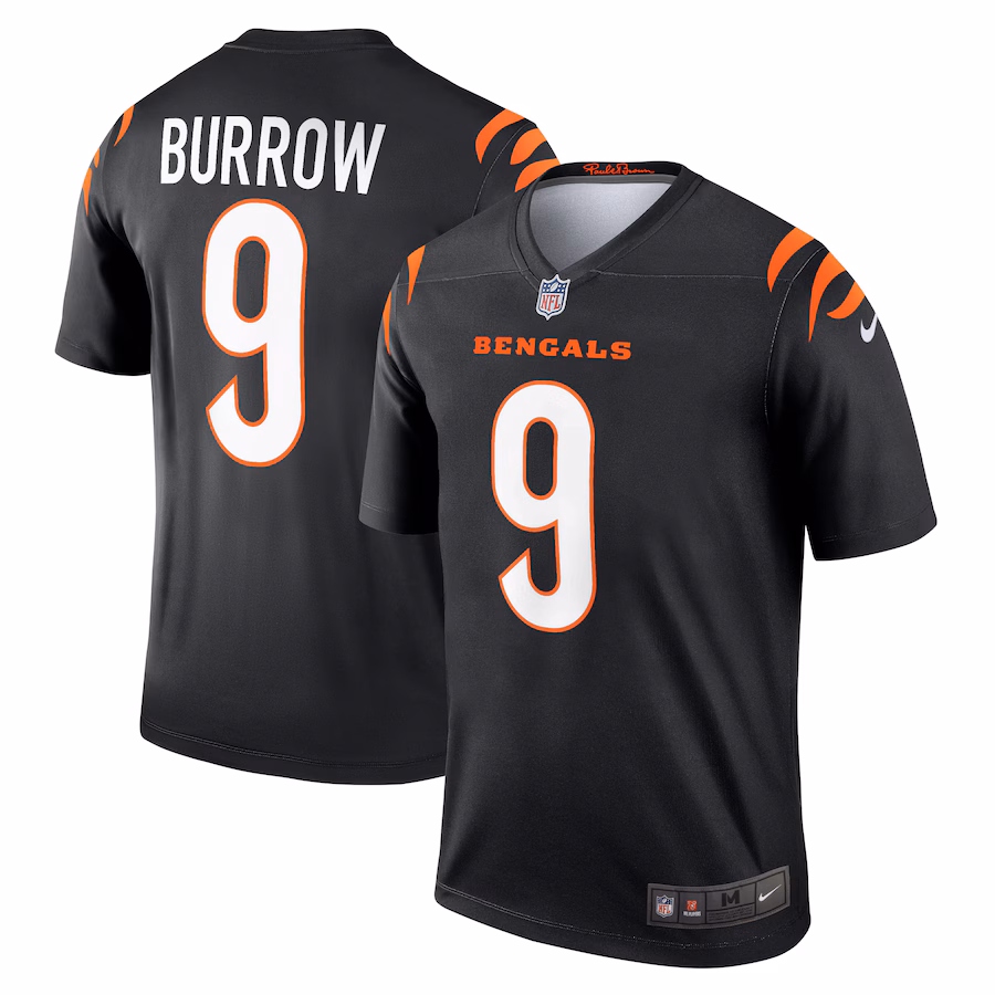 Men's Cincinnati Bengals Joe Burrow Nike Black Legend Player Performance Top